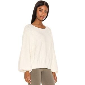 Free People Womens Found My Friend Pullover Sweater Cream